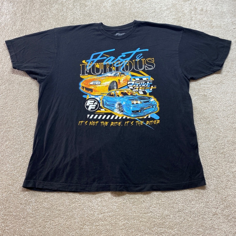 Fast & Furious Men's T-Shirt Black 3XL Cotton Graphic Print